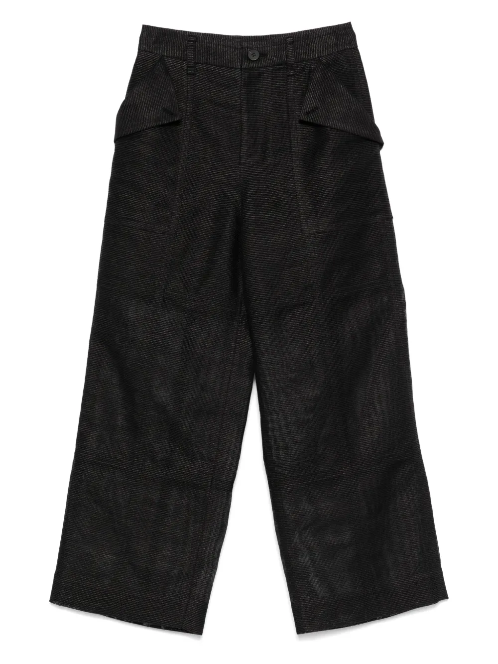 Issey Miyake patch-pocket trousers | Black | Image 1