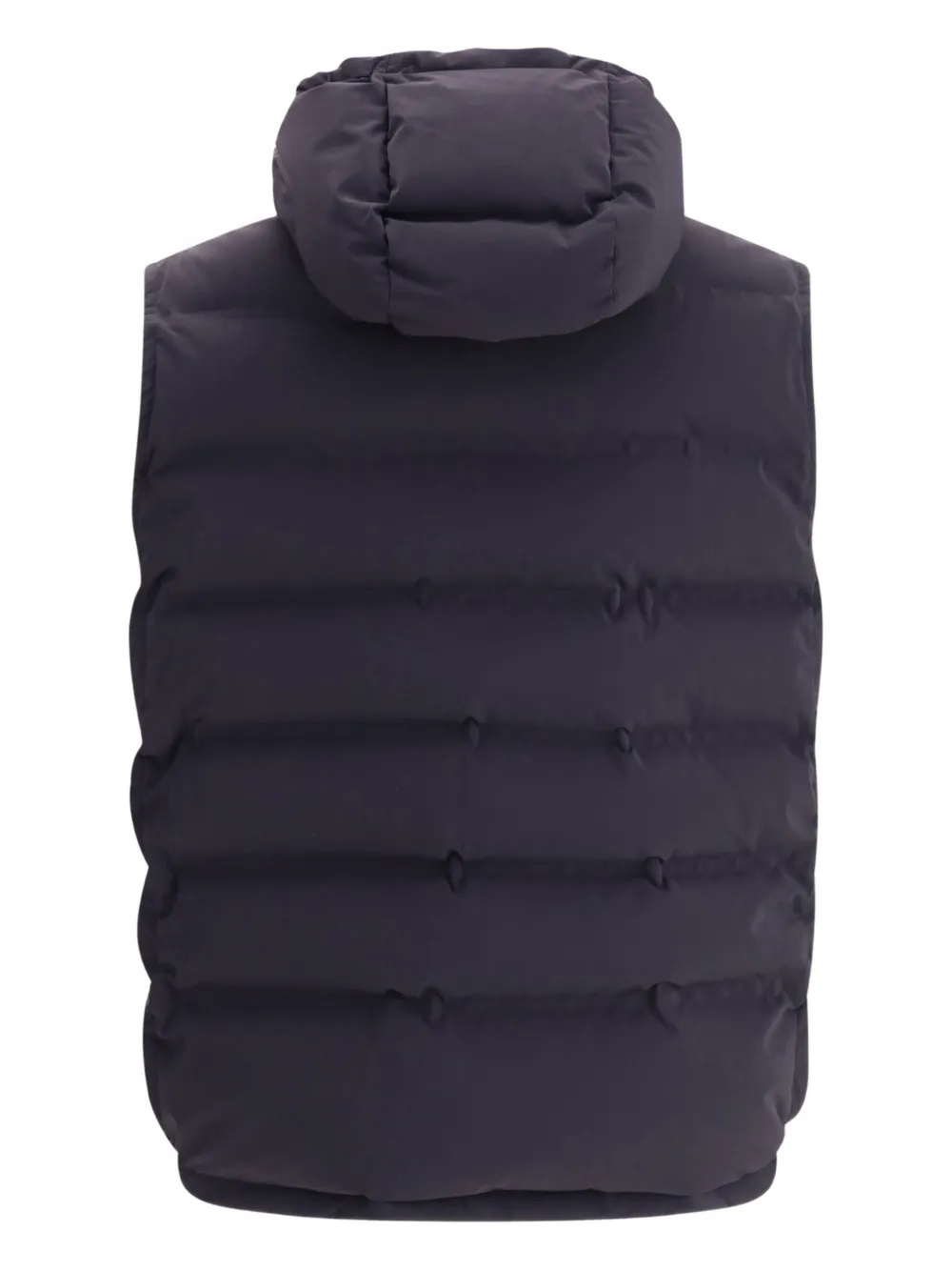 Brunello Cucinelli hooded quilted gilet Blauw