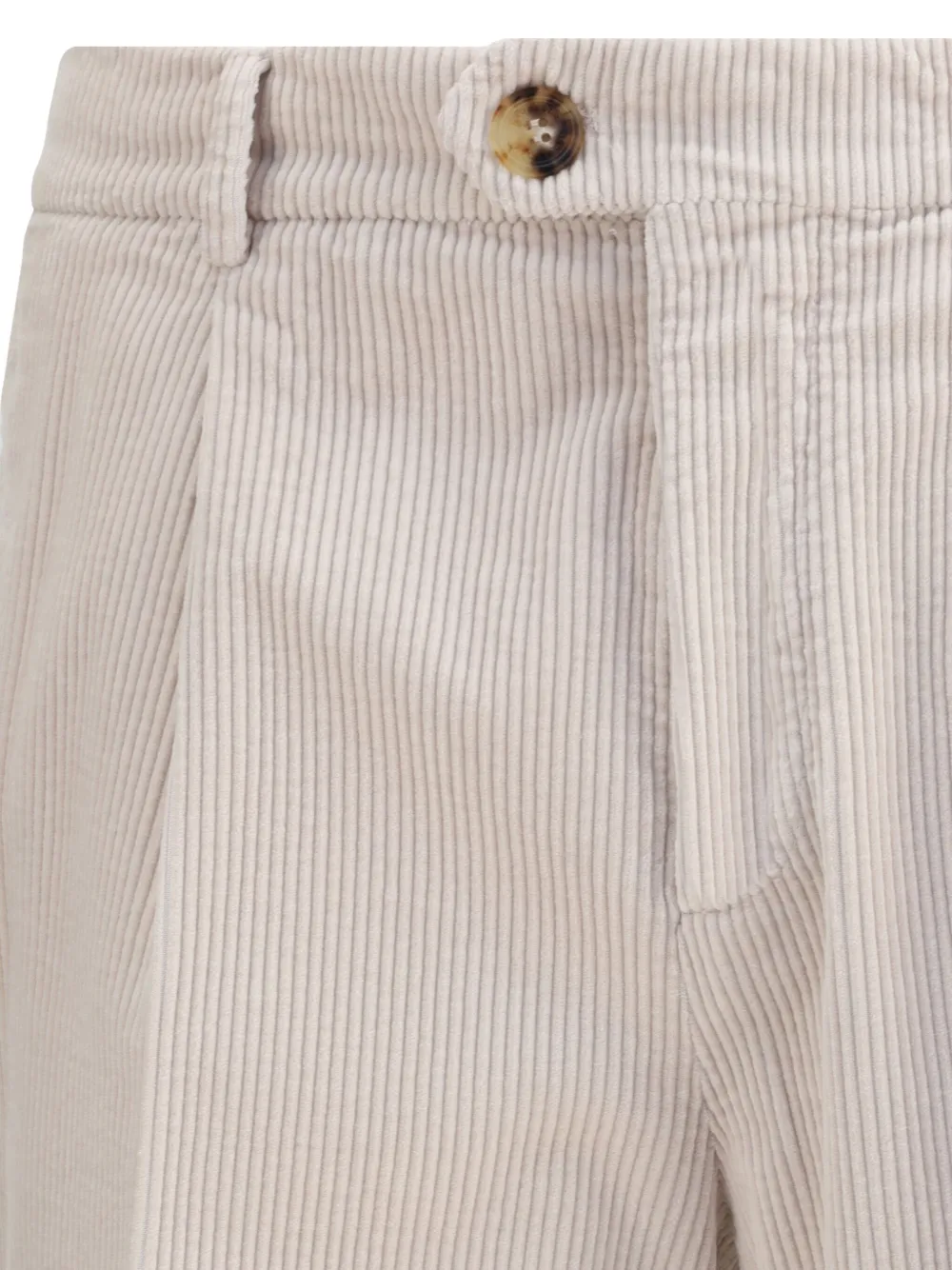Brunello Cucinelli Ribfluwelen plooibroek Beige