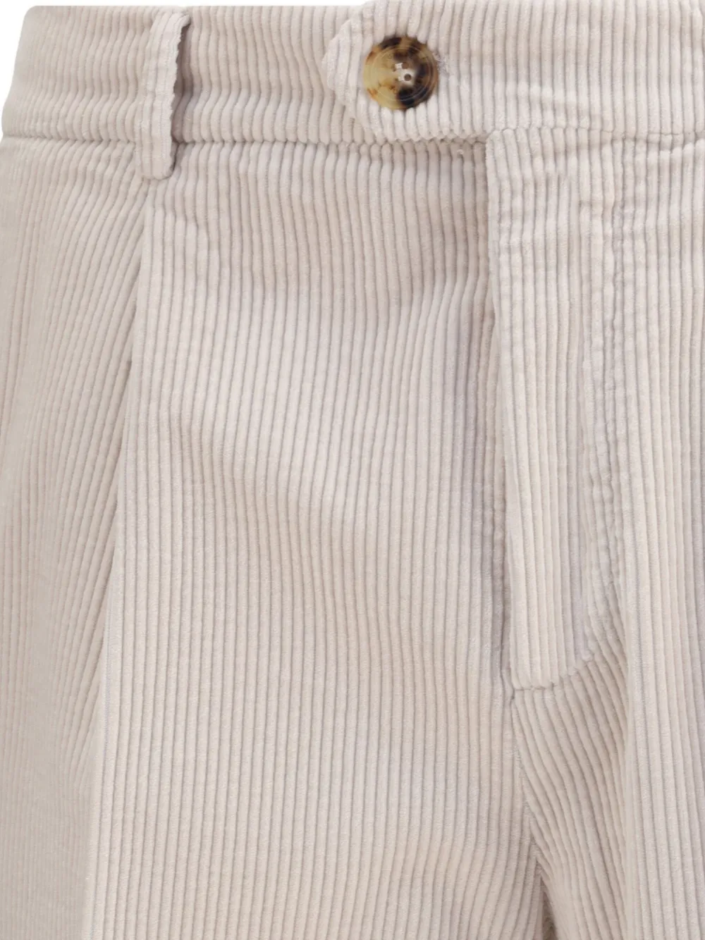 Brunello Cucinelli Ribfluwelen plooibroek Beige