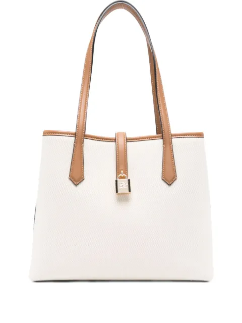 Karl Lagerfeld padlock leather-trimmed tote bag