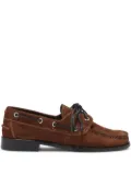 Aeyde Harris lace-up suede loafers - Brown