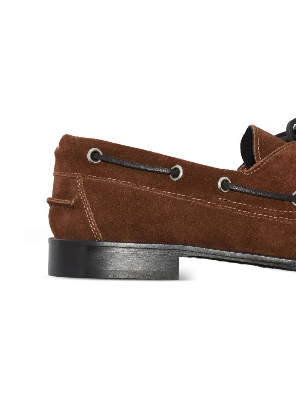 Aeyde Harris lace-up suede loafers Brown