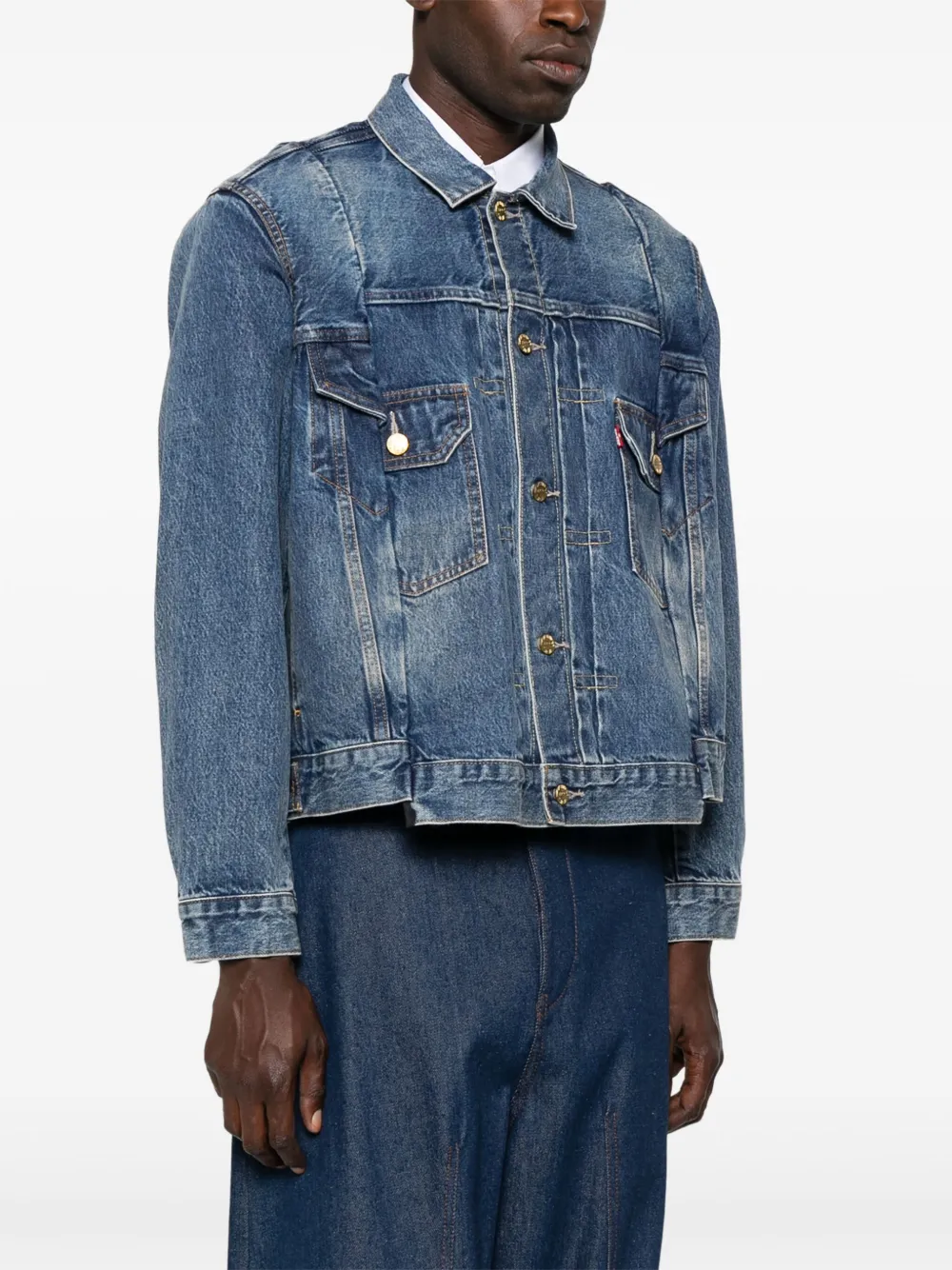 sacai cotton jacket Blauw