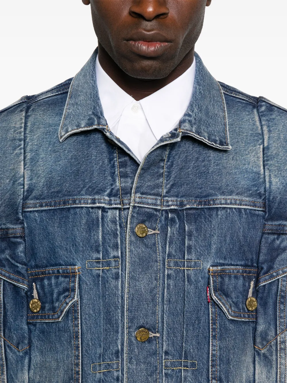 sacai cotton jacket Blauw