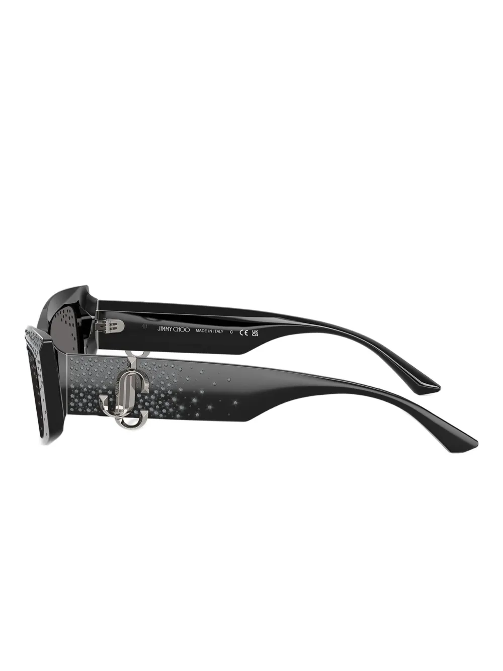 Jimmy Choo Eyewear Zonnebril met rechthoekig montuur Zwart