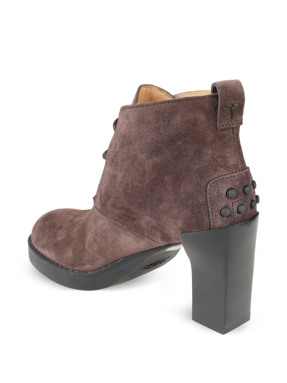 Tod's 80 mm veterlaarzen met blokhak Bruin