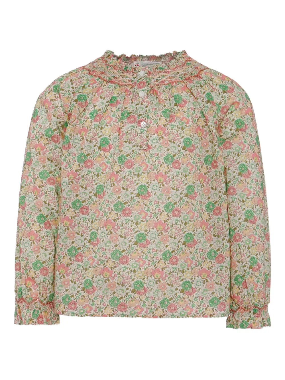 Bonpoint floral-print ruffled blouse | Pink | Image 1