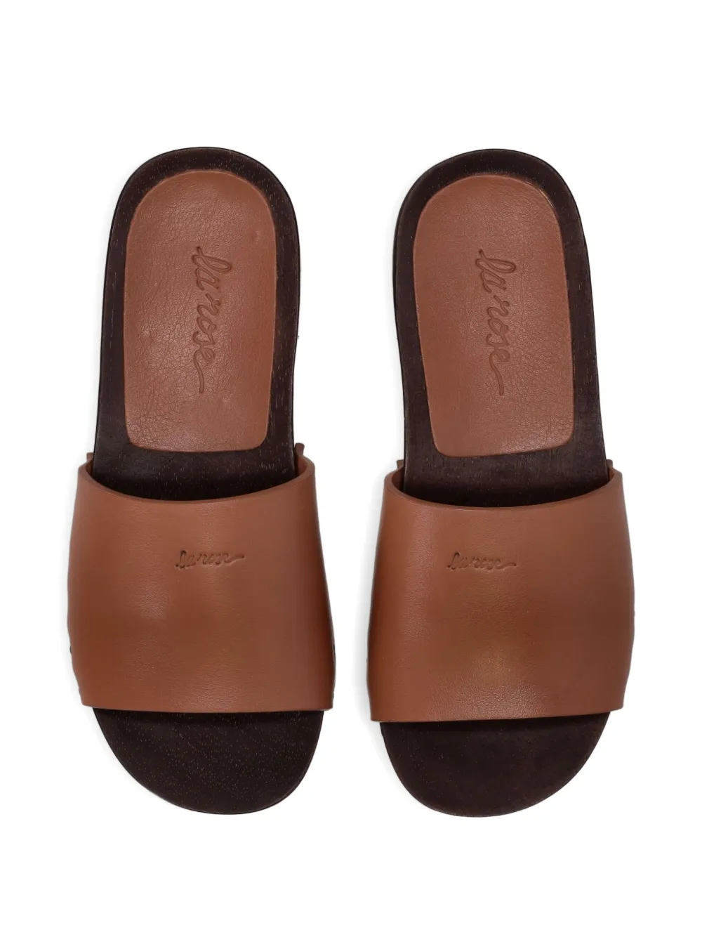 LA ROSE leather sandals Brown