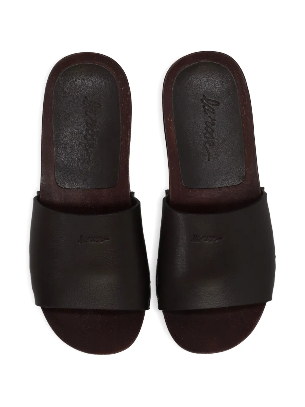 LA ROSE leather sandals Brown