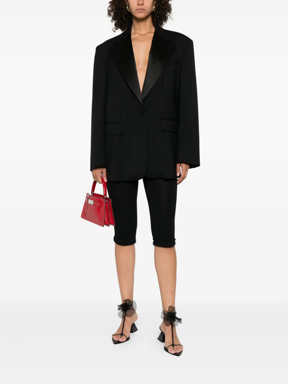 P.A.R.O.S.H. wide-lapel blazer Zwart