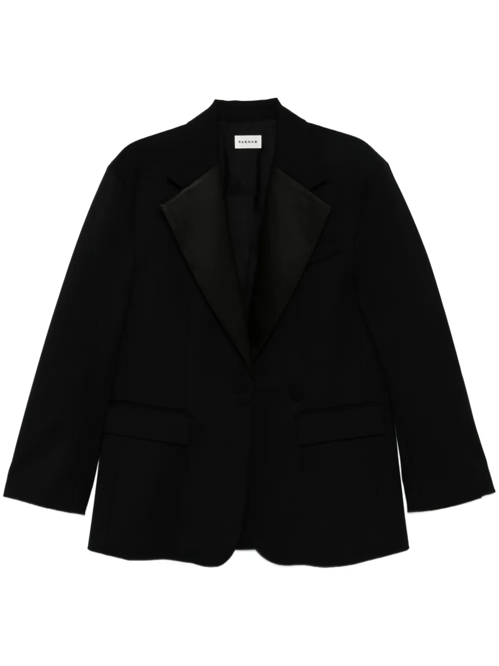 P.a.r.o.s.h Wide-lapel Blazer In Black