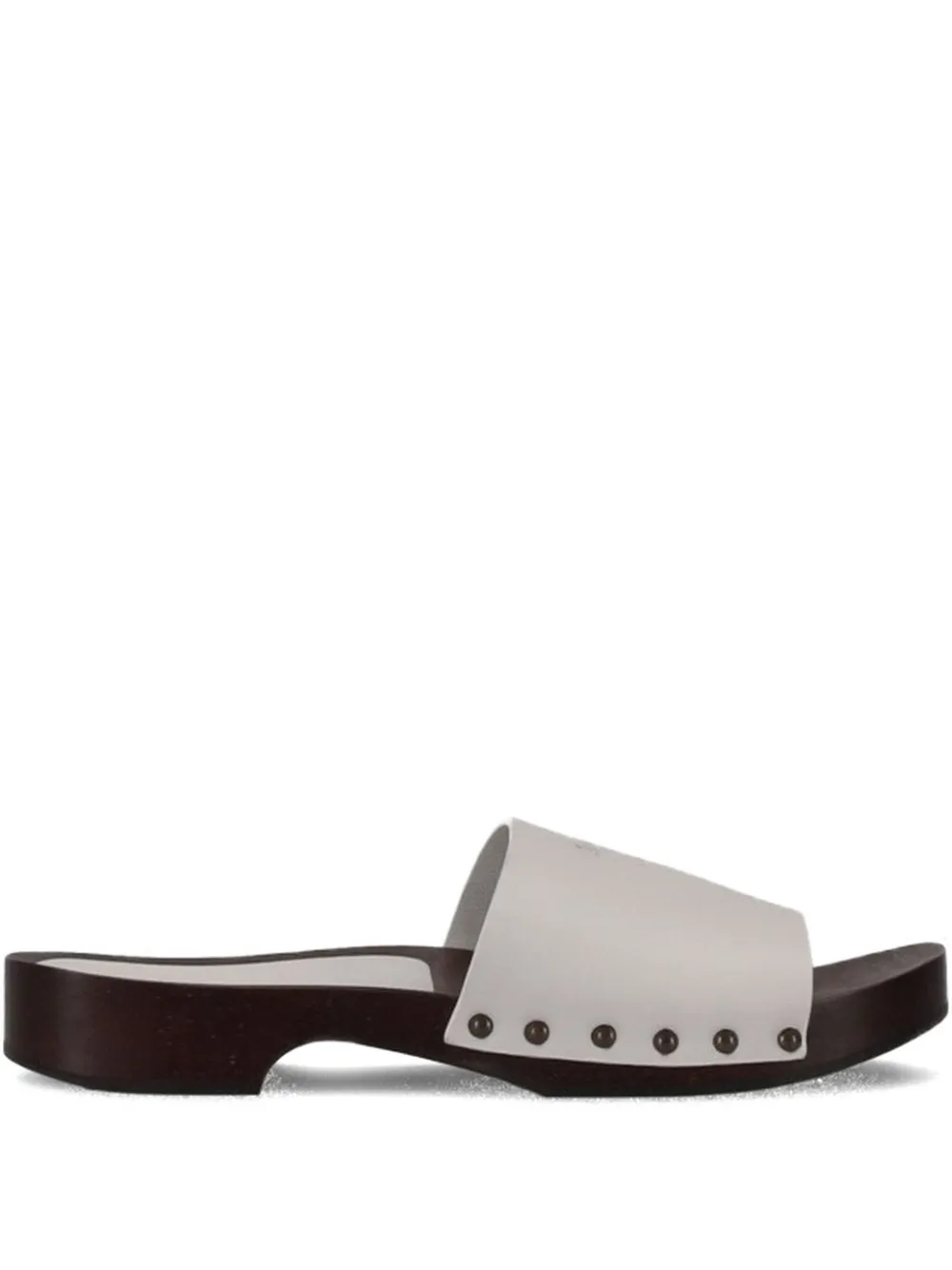 LA ROSE leather sandals White