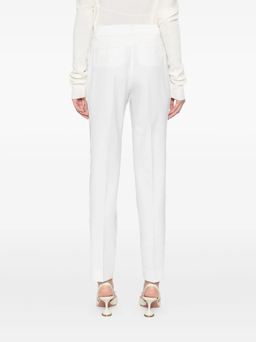 P.A.R.O.S.H. Broek met riemlussen Beige