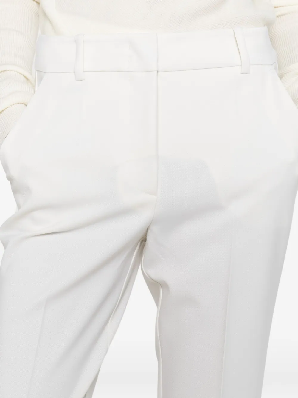 P.A.R.O.S.H. Broek met riemlussen Beige