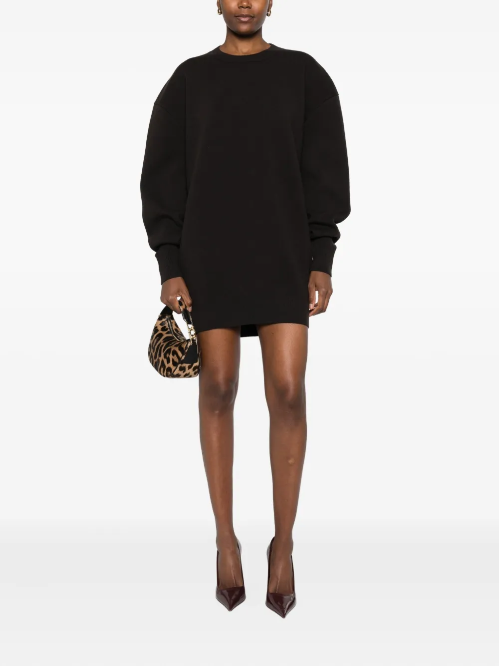 TOM FORD round-neck mini dress - Bruin