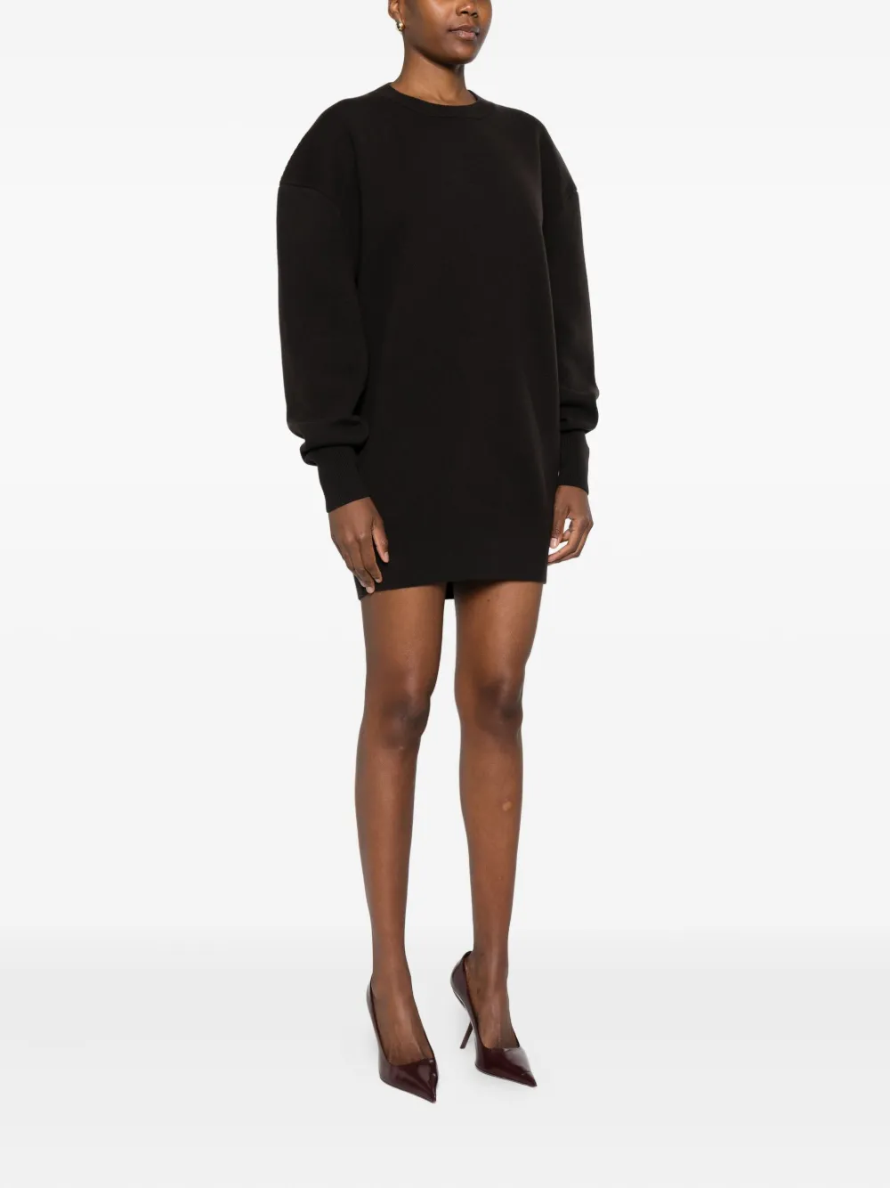 TOM FORD Mini-jurk met ronde hals Bruin