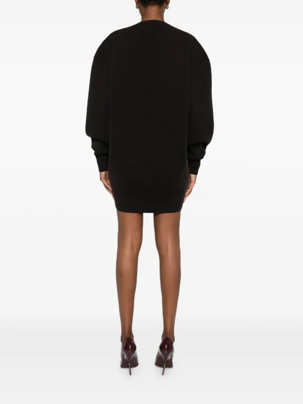 ford mini dress Tom Ford - Sculptural Wool Cashmere Mini Dress in Espresso for Women
