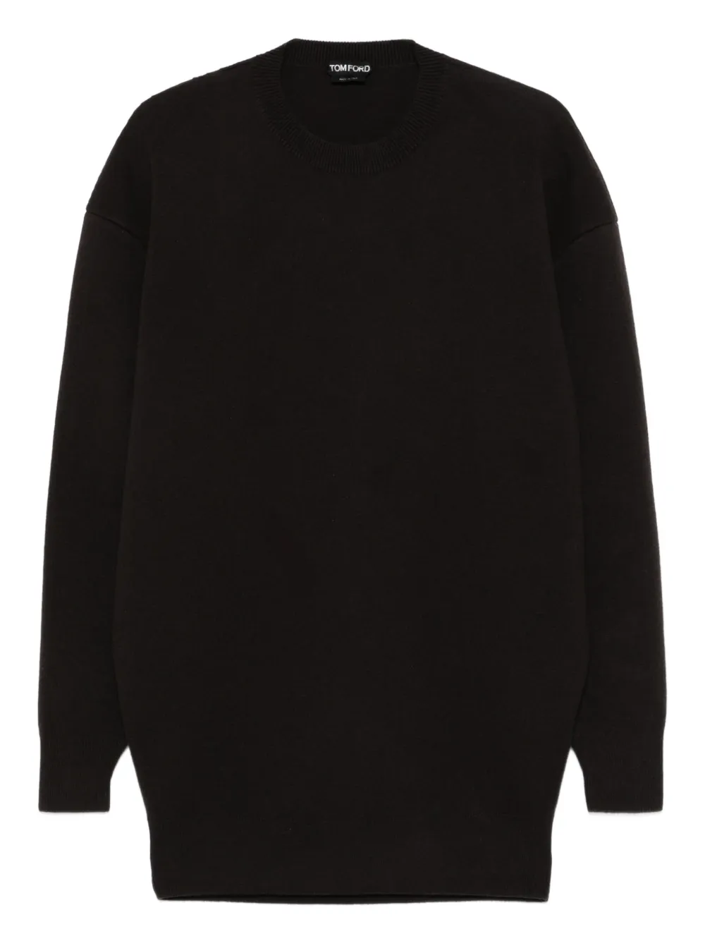 TOM FORD round-neck mini dress | Brown | Image 1