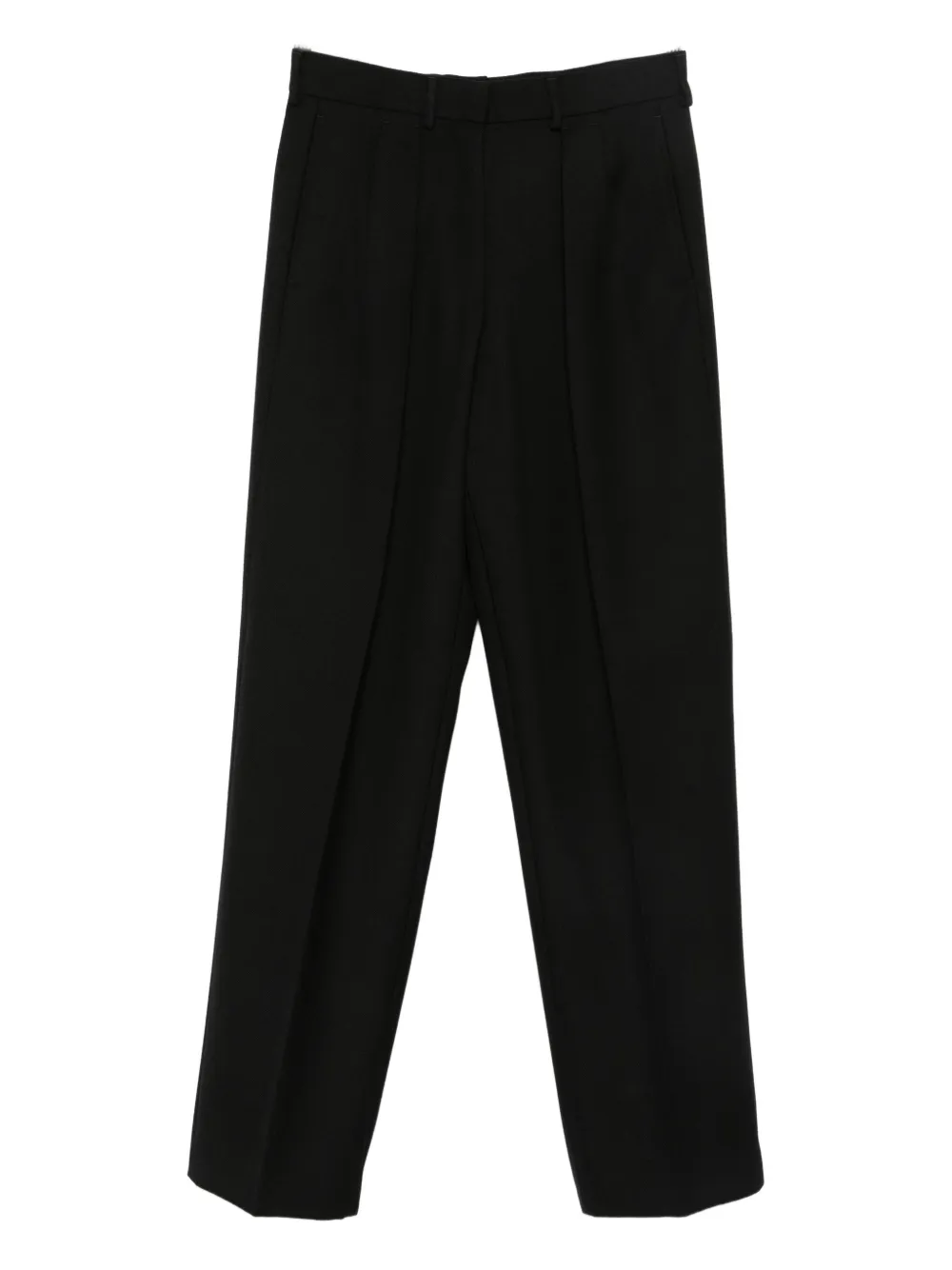 Tom Ford Pleat-detail Wide-leg Trousers In Black