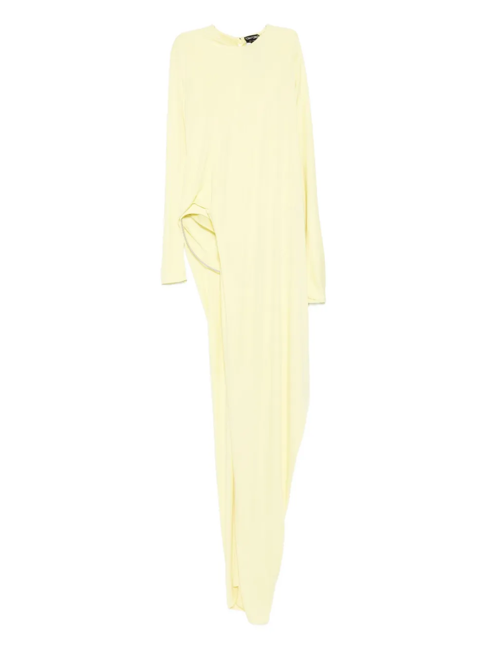 TOM FORD long-sleeve side-slit gown - Toni neutri
