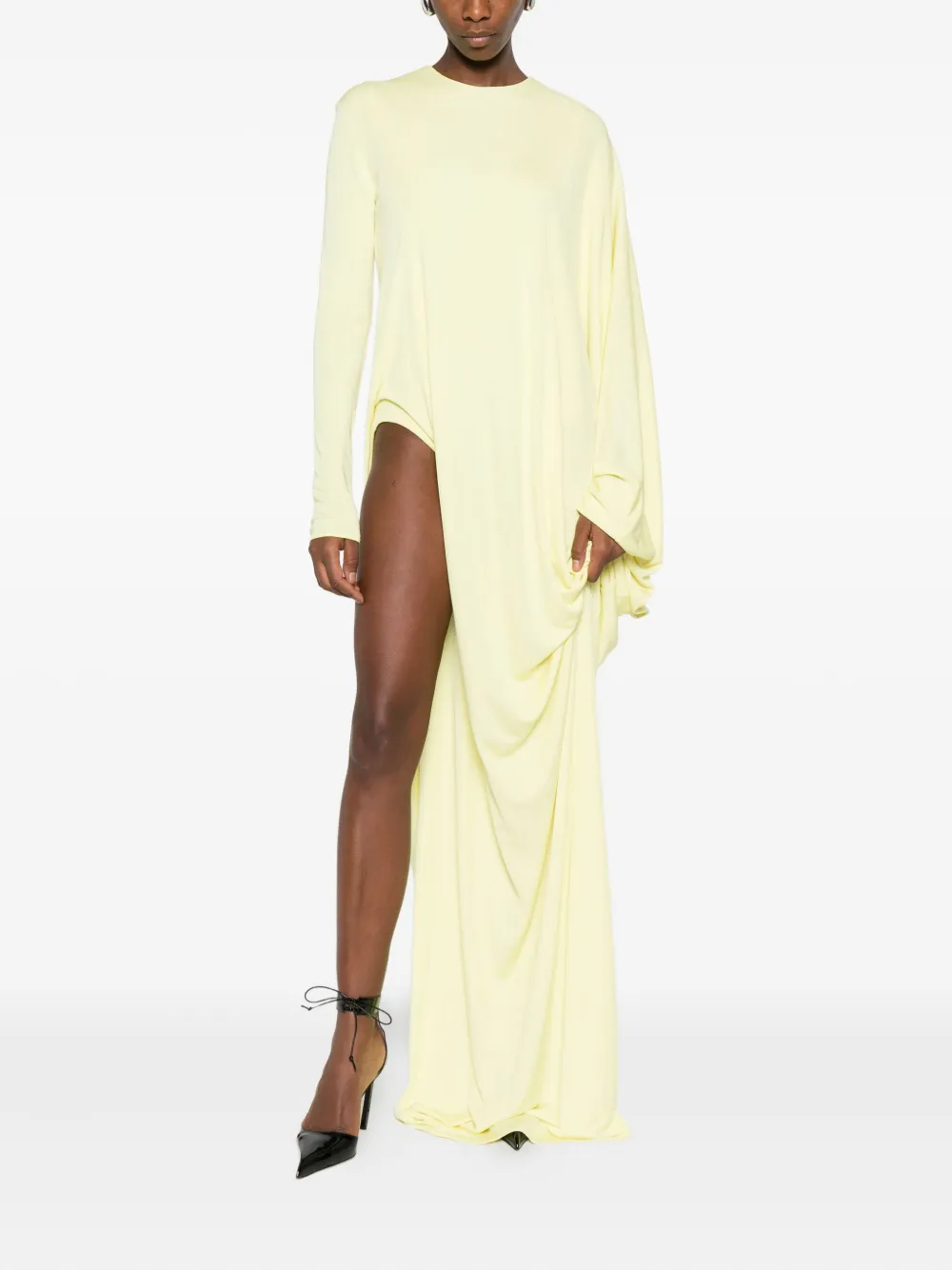 TOM FORD Avondjurk met zijsplit en lange mouwen - Beige