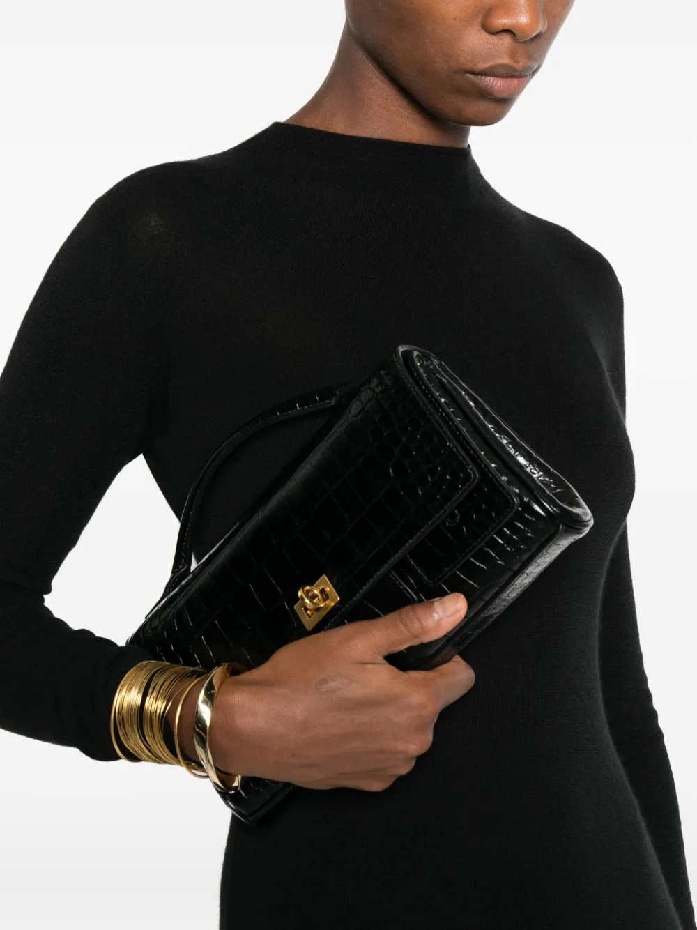 Tom Ford Long-sleeve Maxi Dress In Black