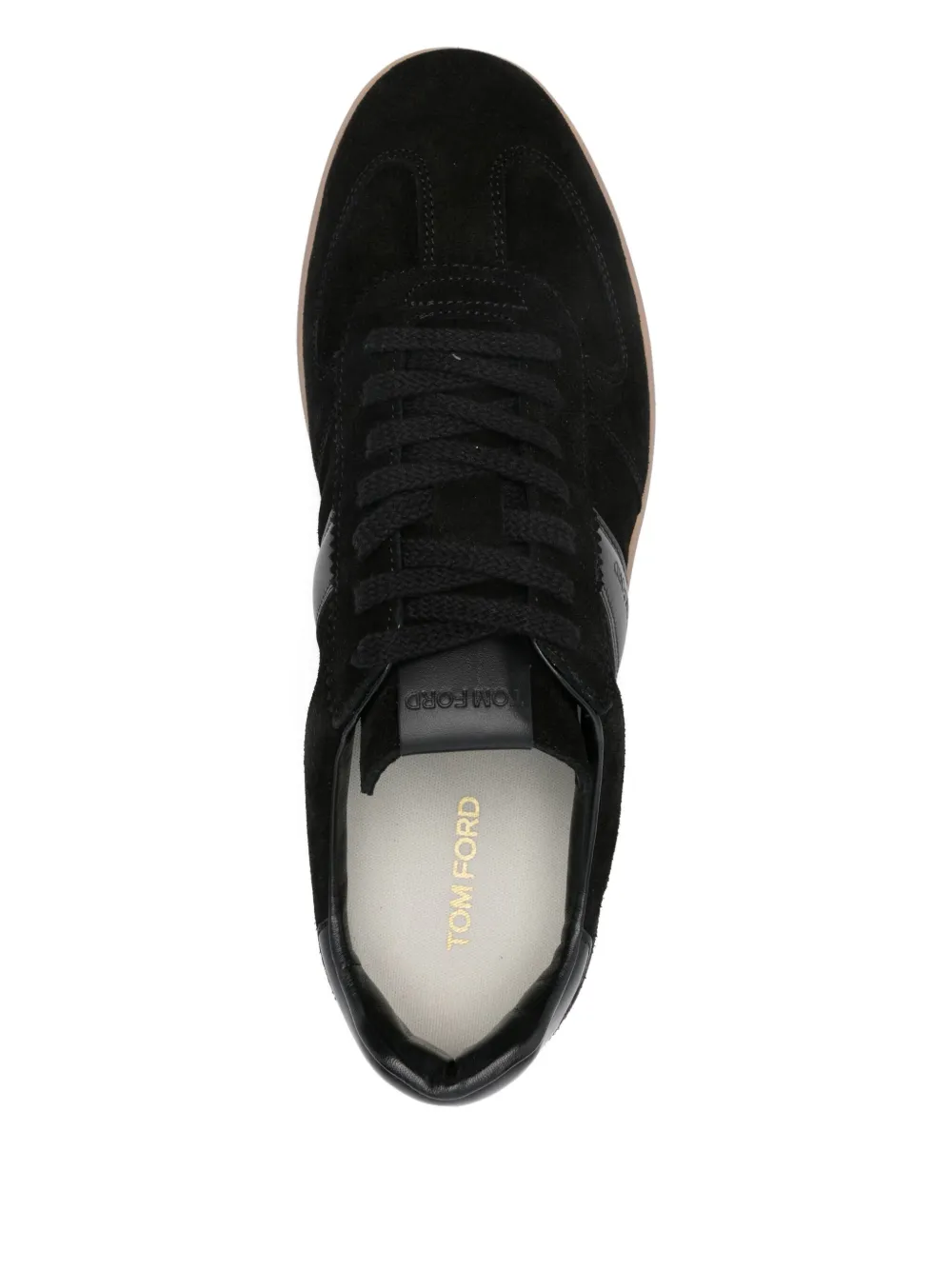 TOM FORD panelled suede sneakers Zwart