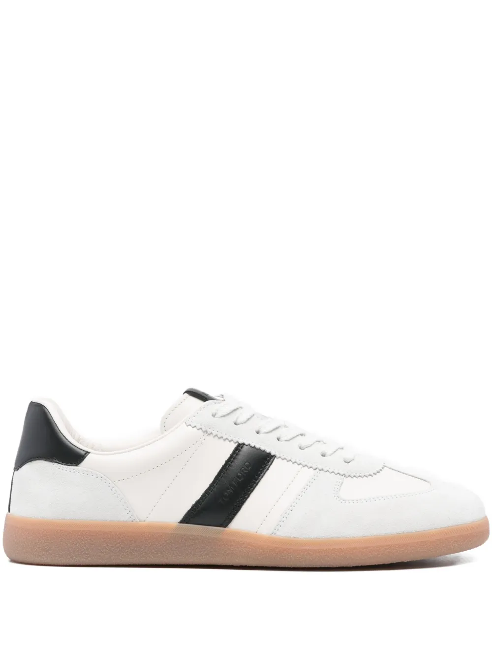 TOM FORD suede leather striped sneakers | White | Image 1