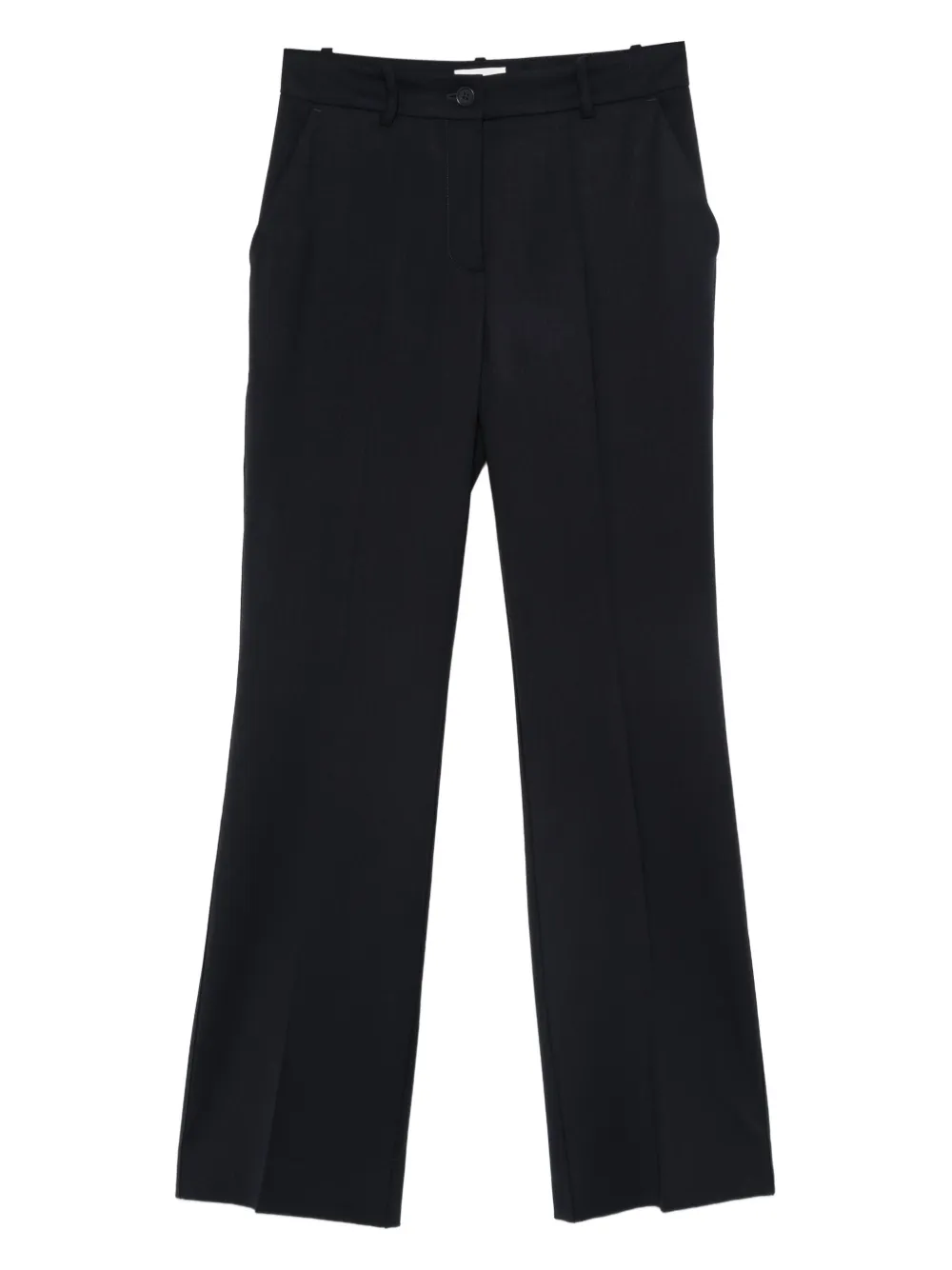 pocket-detail wool trousers