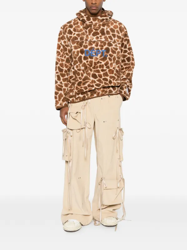 GALLERY DEPT. giraffe-print Fleece Hoodie | Neutrals | FARFETCH