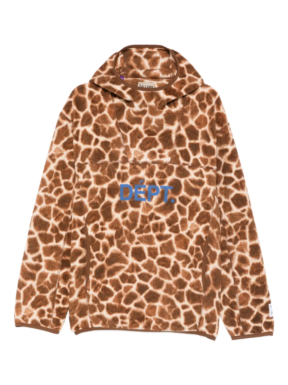 GALLERY DEPT. giraffe-print fleece hoodie | Neutrals | Image 1