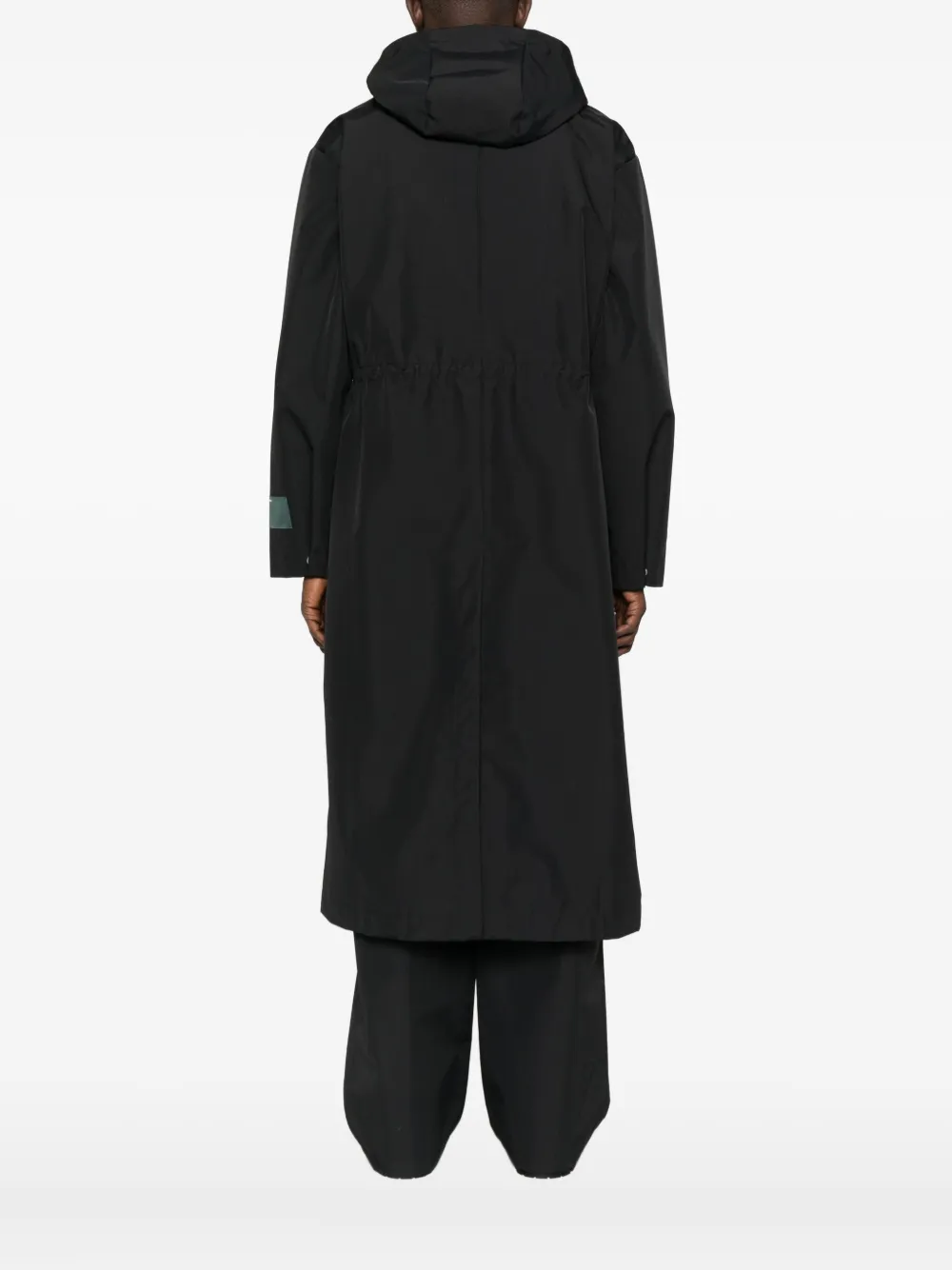 Reese Cooper Flap-pocket Hooded Raincoat In Black