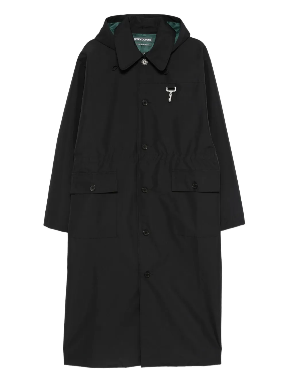 Reese Cooper flap-pocket hooded raincoat | Black | Image 1