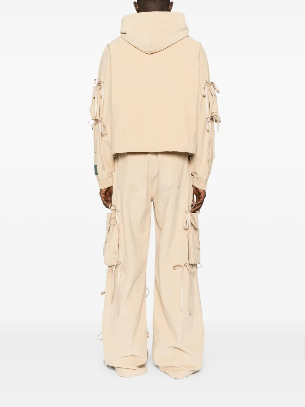 Reese Cooper Strap-detail Hooded Jacket In Neutral