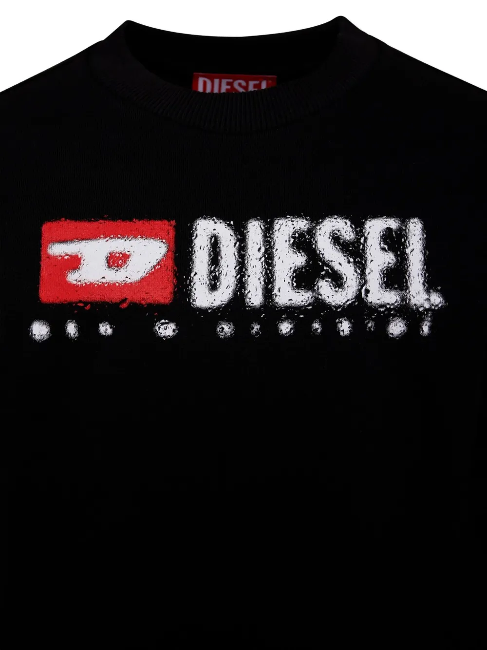 Diesel Kids Sweater met logoprint Zwart