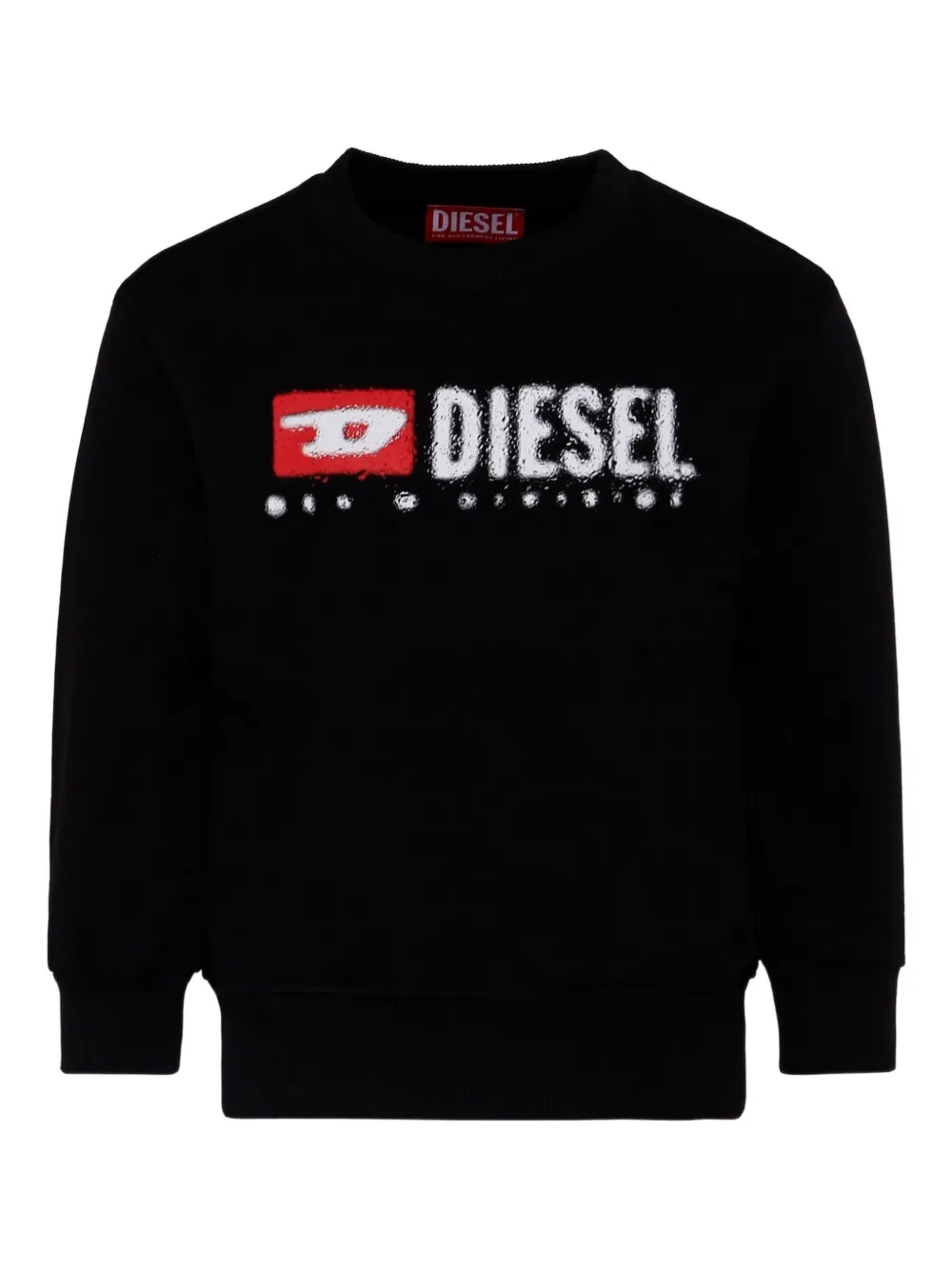 Diesel Kids Sweater met logoprint Zwart