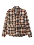 Reese Cooper plaid multi-pocket shirt - Brown