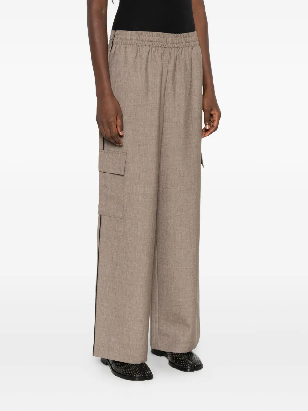 P.e Nation Residency Elastic-waist Cargo Trousers In Neutral