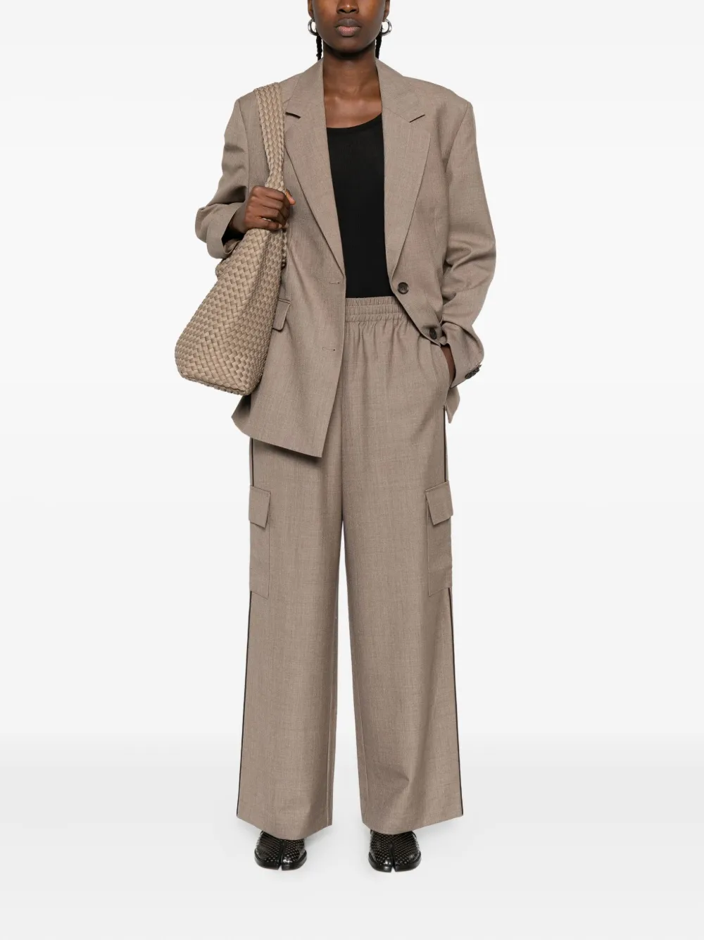 P.E Nation Residency cargo broek met elastische taille - Bruin