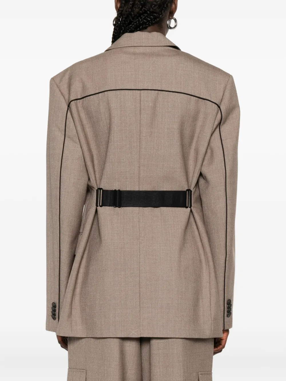 P.e Nation Residency Notched-lapel Button Blazer In Nude