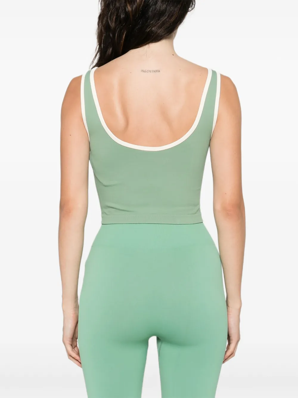 P.e Nation Solace Seamless Scoop-neck Tank Top In Green