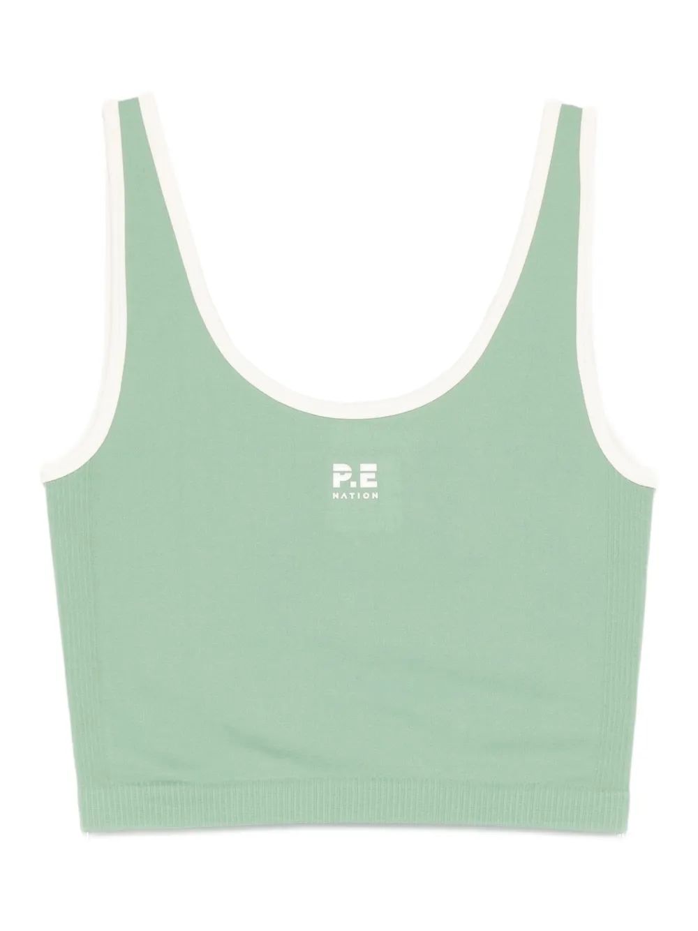 P.e Nation Solace Seamless Scoop-neck Tank Top In Green