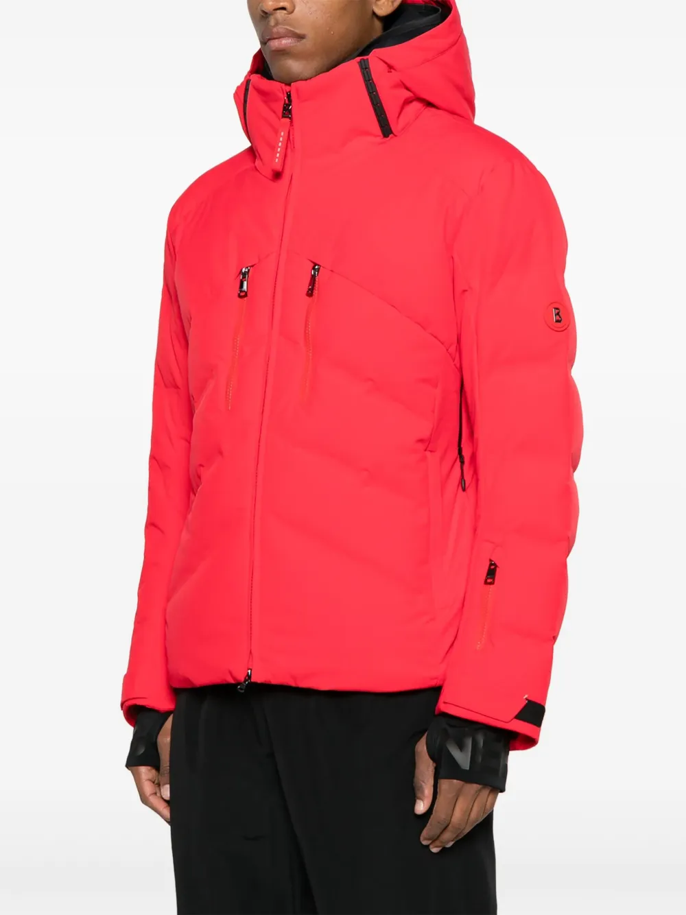 BOGNER Jervis-D gewatteerd ski-jack met capuchon Rood