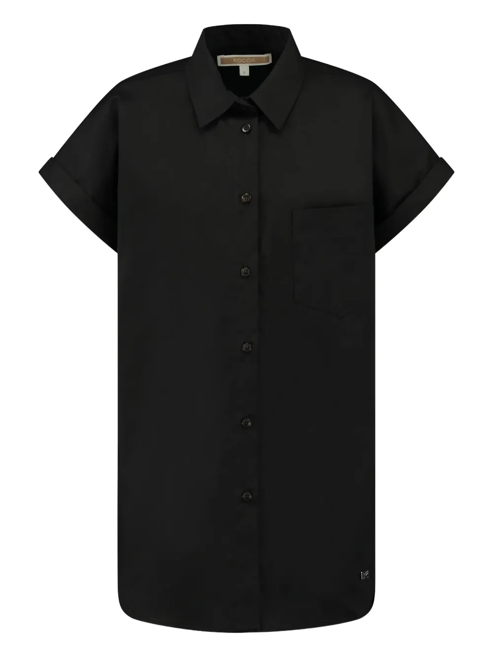 Kocca short-sleeve patch-pocket shirt | Black | Image 1