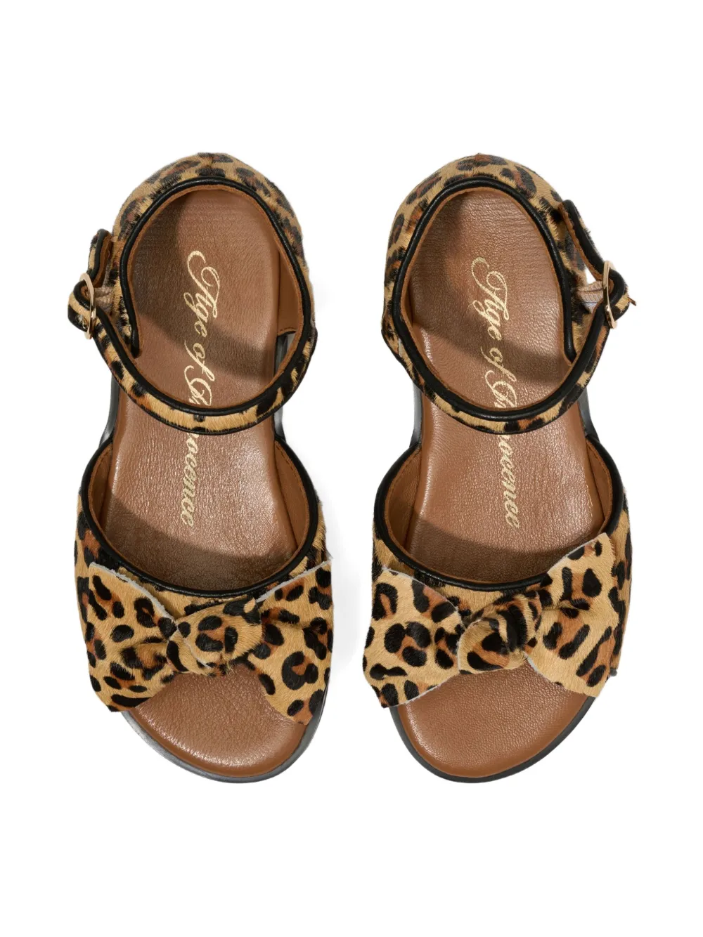 Age of Innocence leopard-print sandals Brown