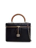 CHANEL Pre-Owned 2018-2019 Large Quilted Lambskin Knock On Wood Case vanity bag - Black