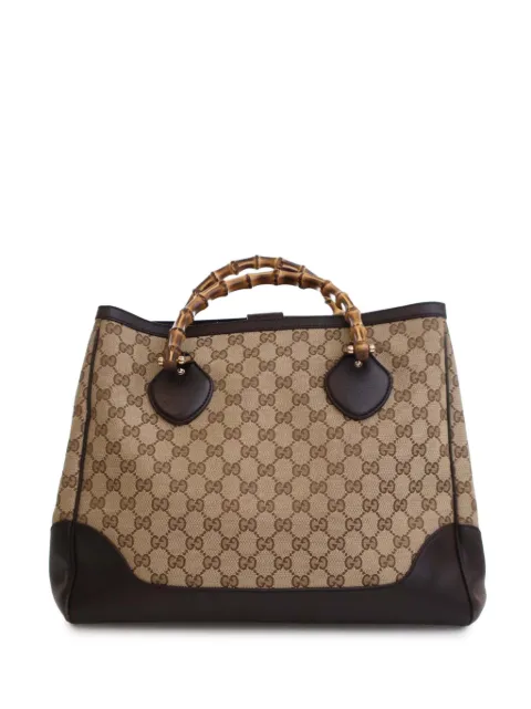 Gucci Pre-Owned 2000-2015 GG Canvas Bamboo Diana tote bag