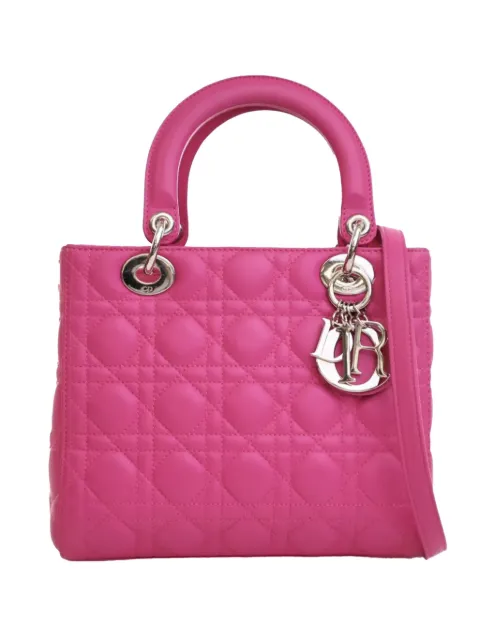Christian Dior Pre-Owned 2012 Medium Lambskin Cannage Lady Dior satchel