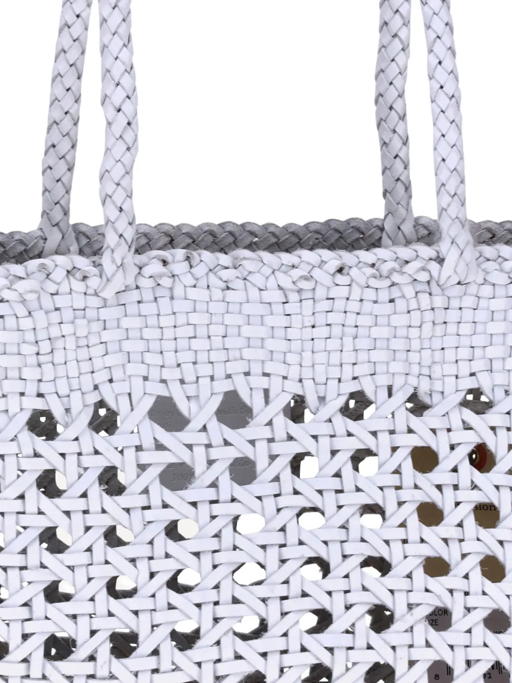 DRAGON DIFFUSION Eclipse geweven leren shopper Wit